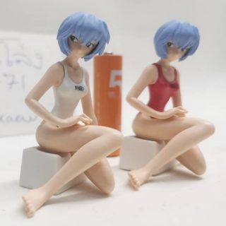 (แท้/กาชาปอง/มือ2/ไม่มีกล่อง) Evangelion Figure EVA Mini Trading REI Ayanami RED Swim Suits 2 3/8" TALL (Gashapon)