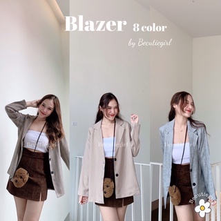 สินค้า Blazer  🎯พร้อมส่ง🎯 มี 8 สี สูทลายสก็อต เบลเซอร์สก็อต เสื้อสูท🌷Becutiegirl