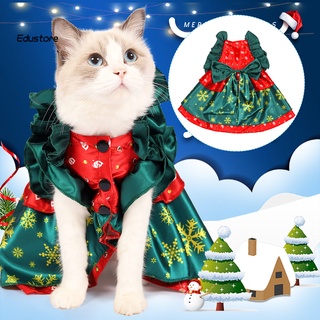 เสื้อคลุมสัตว์เลี้ยง ประดับโบว์ เหมาะกับเทศกาลคริสต์มาส แบบสร้างสรรค์ สําหรับสัตว์เลี้ยง แมว