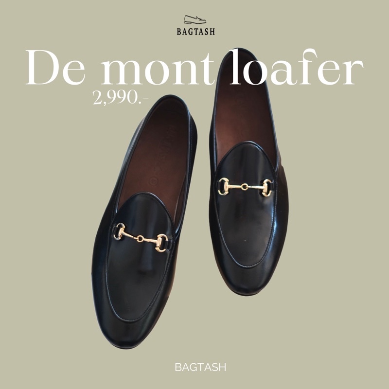 ภาพหน้าปกสินค้าDe mont loafer black รองเท้าหนังแท้ จากร้าน bagtashh บน Shopee