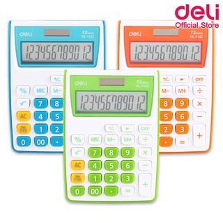 Deli 1122B Calculator Plastic-12 digits เครื่องคิดเลขแบบพกพา 12 หลัก อุปกรณ์สำนักงาน เครื่องเขียน เครื่องคิดเลขพกพา