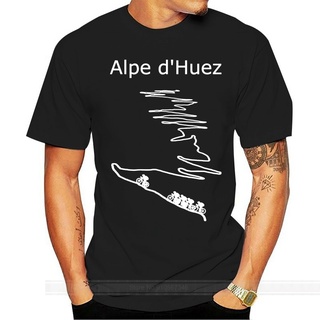 เสื้อคู่ - Alpe D Huez ในฝรั่งเศสเสื้อปั่นจักรยานสําหรับผู้ชายและเสื้อยืดคอโอคอฮิปสเตอร์เสื้อยืดแฟช