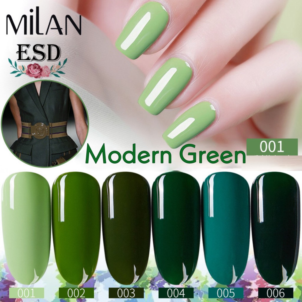 สีทาเล็บเจล-milan-สีเขียว-modern-green-color-ขนาด-15-ml-อบ-uv-เท่านั้น-ส่งฟรี-เก็บปลายทาง