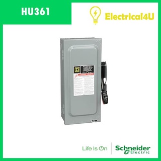 Schneider Electric HU361 เซฟตี้ สวิตซ์ แบบไม่มีฟิวส์ใช้เป็นสะพานไฟ สำหรับใช้ภายในอาคาร 30A 3เฟส 600V