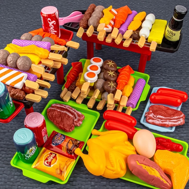 cod-บาร์บีคิวจำลองสำหรับเด็ก-ของเล่นบาร์บีคิว-ของเล่นในครัว-ของเล่นทำอาหาร-แกล้งเกม