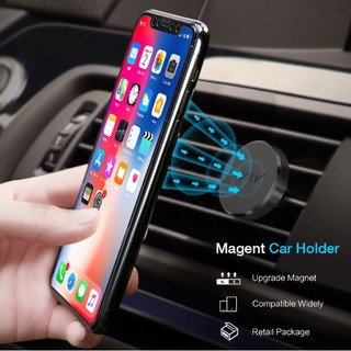 อุปกรณ์ยึดมือถือในรถ แบบแม่เหล็ก Magnetic Phone car Mount, car Phone Mount Magnetic 360°Rotation air Vent