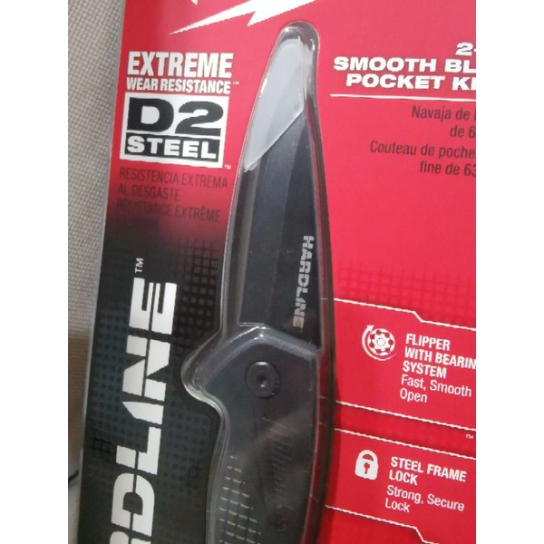 มีดพับเอนกประสงค์ HARDLINE Milwaukee D2 STEEL 2.5