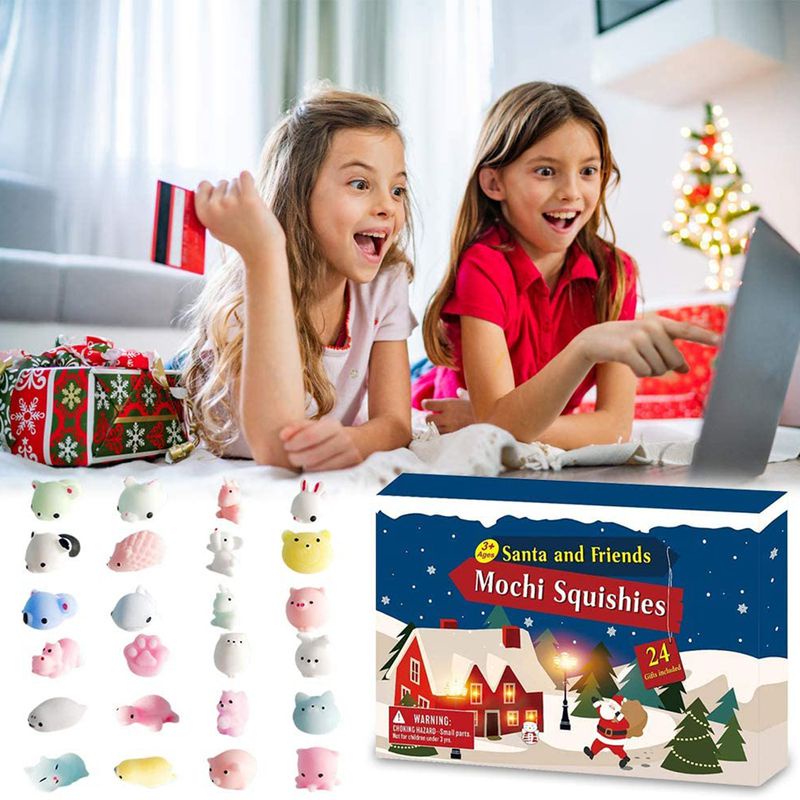ภาพหน้าปกสินค้าChristmas Advent Calendar Monchi Squishies Toys Kids Gift 24 Days Countdown Christmas gift จากร้าน superherotj.th บน Shopee