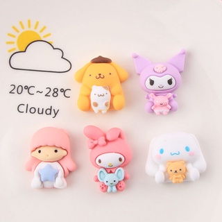 เข็มกลัด ลายการ์ตูนอนิเมะญี่ปุ่น My Melody Sanrio Jibitz Charm Kuromi Croc Jibbits อุปกรณ์เสริม สําหรับตกแต่งรองเท้าผู้หญิง