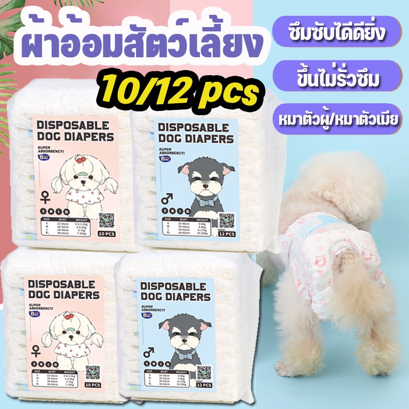 พร้อมส่ง-ผ้าอ้อมสัตว์เลี้ยง-12pcs-หมาตัวผู้-หมาตัวเมีย-ผ้าอนามัยสุนัข-ผ้าอ้อมสุนัขเพศผู้-ผ้าอ้อมน้องหมา-ผ้าอ้อมแมว