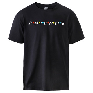 เสื้อยืดผ้าฝ้ายพิมพ์ลาย เสื้อยืดแขนสั้น คอกลม พิมพ์ลาย Friends แฟชั่นฤดูร้อน สําหรับผู้ชาย
