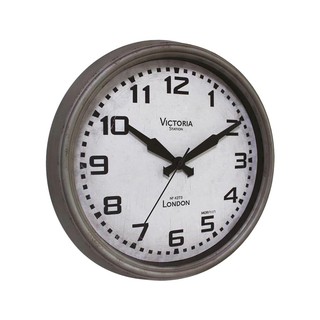 นาฬิกาแขวน ON TIME MORPHIN VINTAGE 16.5 นิ้ว สีเทา นาฬิกาแขวนสไตล์วินเทจ จาก ON TIME นาฬิกาแขวนผนังทรงกลมที่มาพร้อมระบบบ