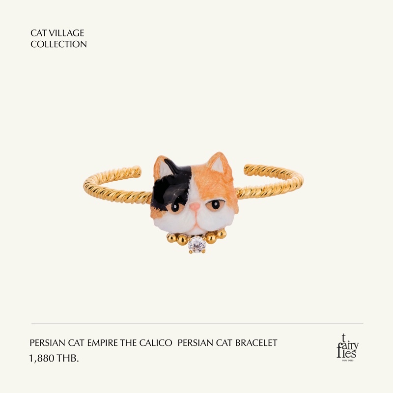 cat-bracelet-กำไลแมว-แมวสามสี-แมวดำ-แมวส้ม-กำไลแฟชั่น-คนรักแมว-สำหรับสตรี