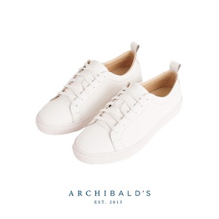 สินค้า รองเท้า - Archibald\'s รุ่น Classic White Cobbler - Archibalds ผ้าใบหนังแท้ สีขาว ชาย/หญิง