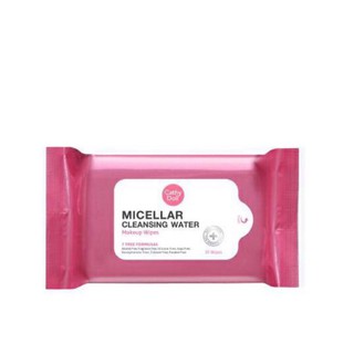 สินค้า ผ้าเปียก Cathy Doll Micellar Cleansing Water Makeup Wipes เคที่ดอลล์ ไมเซลล่าร์คลีนซิ่งวอเตอร์เมคอัพไวพส์ 30 แผ่น