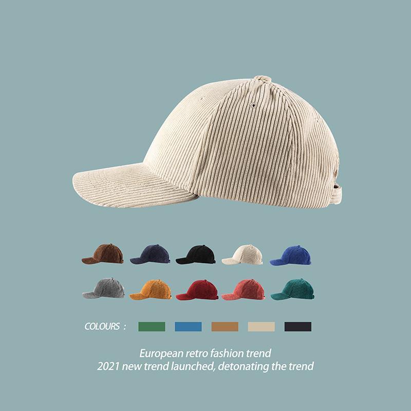 ภาพหน้าปกสินค้าหมวกผ้าลูกฟูก สีพื้น แฟชั่นฤดูใบไม้ร่วง และฤดูหนาว สไตล์เกาหลี สําหรับผู้หญิง และนักเรียน 2022