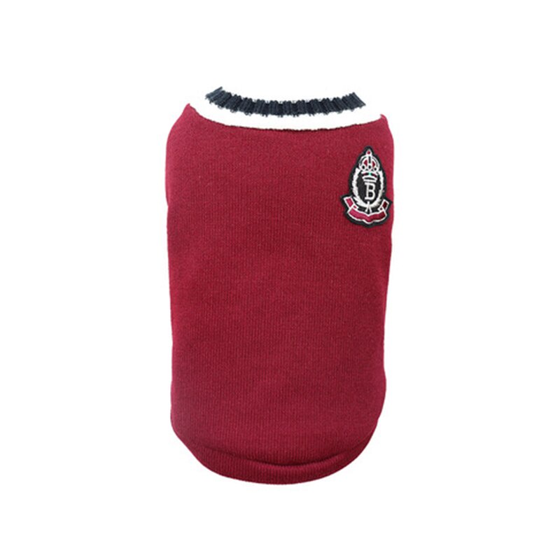 College Style Cat Sweater Winter Warm Cat Clothes for Small Medium Cat