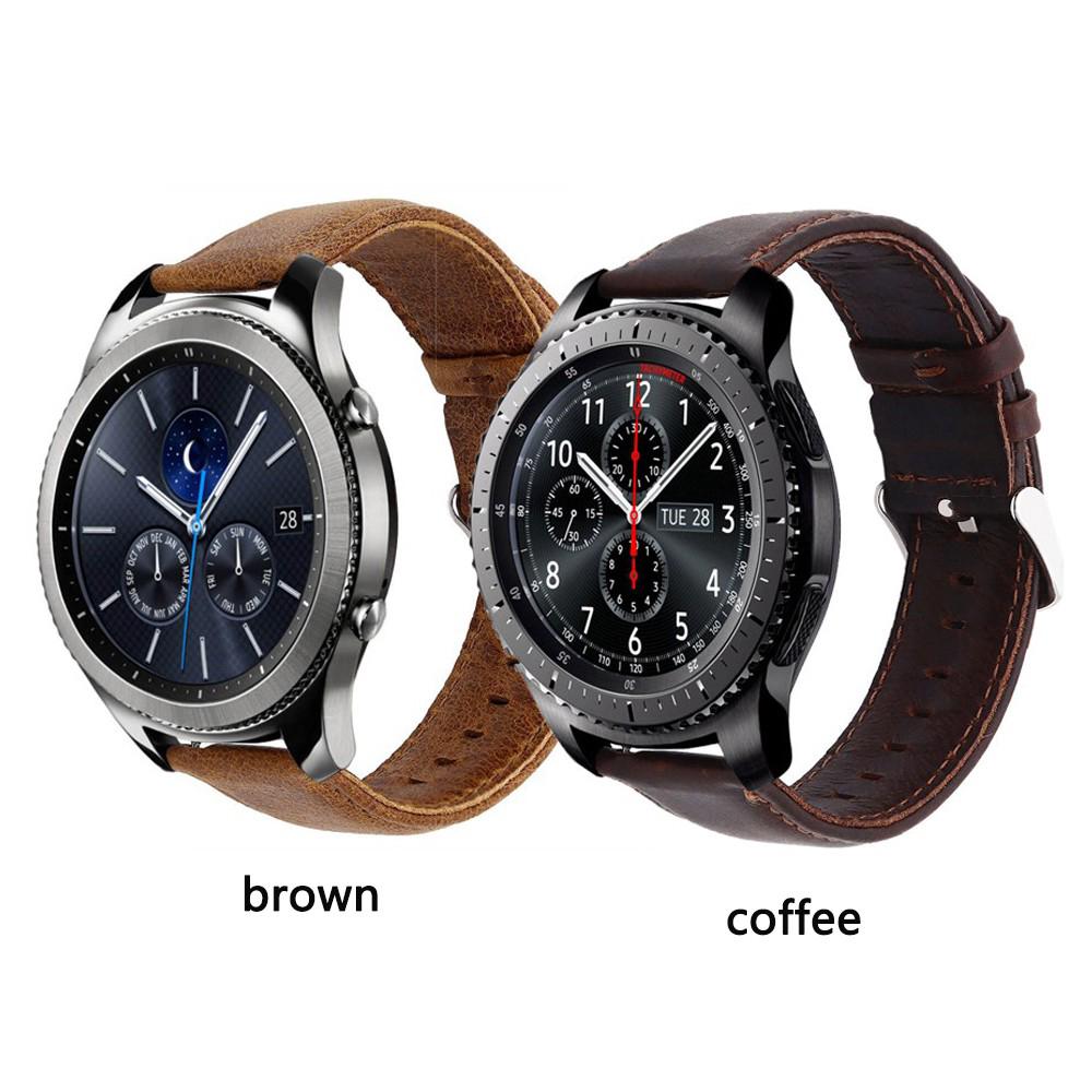 สินค้า สายหนังแท้สำหรับ Samsung Gear S3 Frontier / Classic Smart Watch