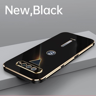 เคสโทรศัพท์มือถือชุบไฟฟ้า ขอบตรง 6D กันกระแทก สําหรับ Black Shark 4 Pro 4s Pro Xiaomi 12 11 10