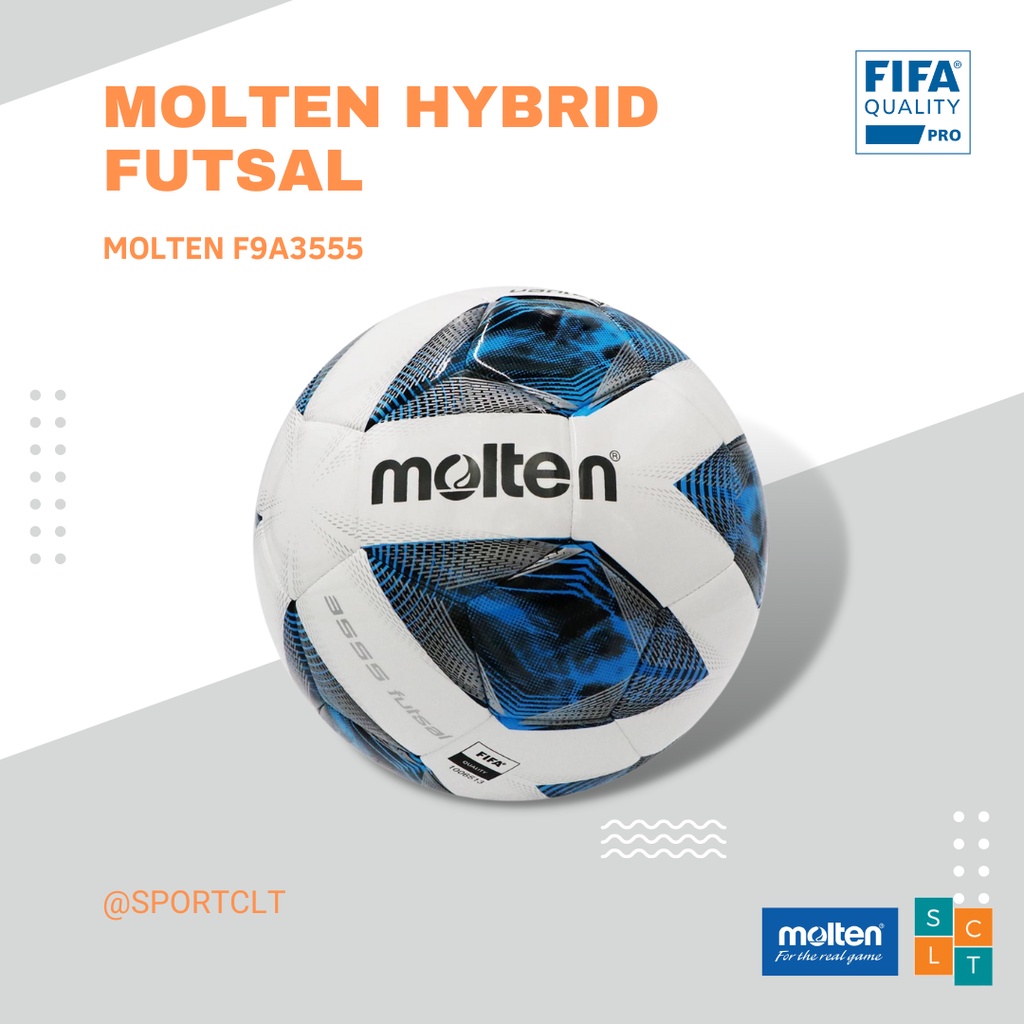 ภาพหน้าปกสินค้าMOLTEN ลูกฟุตซอลหนัง Futsal PU F9A3555 FIFA QUALITY PRO