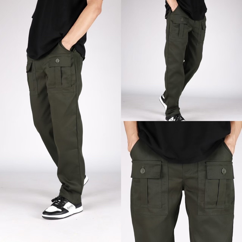 ภาพสินค้าLOOKER-กางเกงวินเทจ(รุ่นกระเป๋าหน้า) กางเกงขายาว มีให้เลือก 5 สี (9%Clothing) จากร้าน 9.clothing บน Shopee ภาพที่ 1