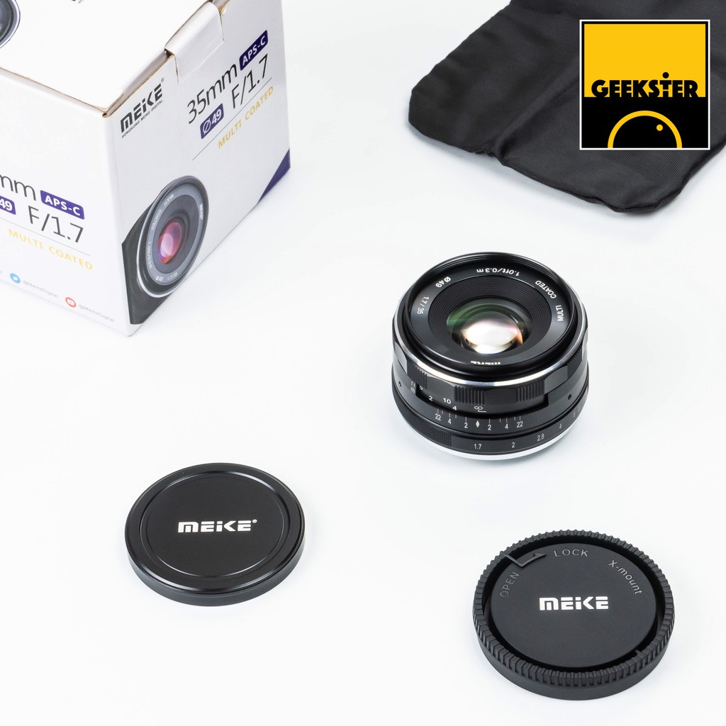 ภาพหน้าปกสินค้าเลนส์ละลาย Meike 35 mm f1.7 ( 35mm 1.7 ) มือหมุน จากร้าน geekster บน Shopee