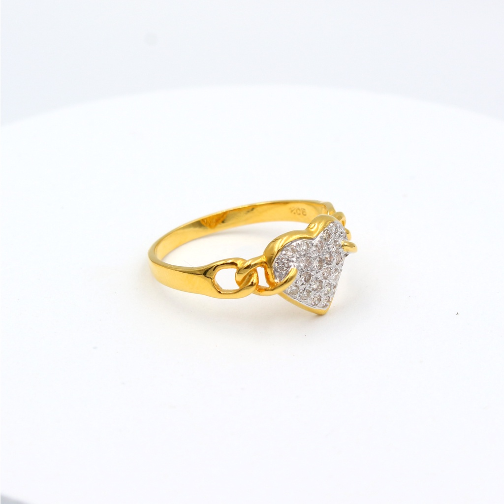 แหวนทองแท้-หลุดจำนำ-size-56-แหวนทองคำแท้-รูปหัวใจ-ประดับเพชร-ทองคำแท้-18k