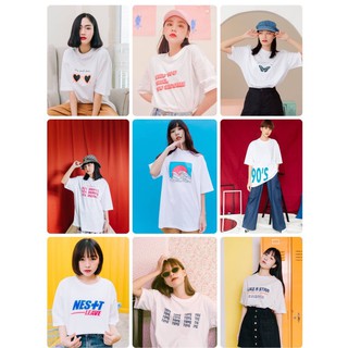 DoubleU.รวมงานเสื้อโอเวอร์ไซส์สีขาว Oversize สีขาว🤍🤍