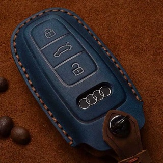 เคสกุญแจรถยนต์ audi A6L/A8L/A7/A4L/A5/Q5 ปลอกกุญแจ Key cover ซองหนังแท้หุ้มกุญแจรถยนต์ ไฮเอนด์ งานหนังกลับเย็บ ​Premium