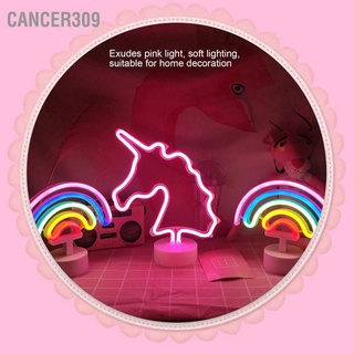 Cancer309 โคมไฟนีออน Led รูปสัตว์น่ารัก สีชมพู สําหรับตกแต่งปาร์ตี้คริสต์มาส วันเกิด