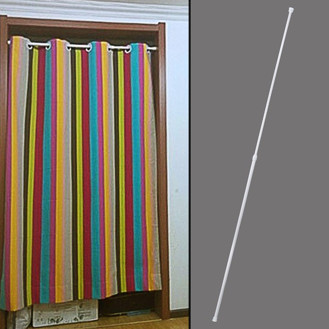 ภาพสินค้าราวแขวนผ้าม่าน ไม้เท้ายืดหดปรับระดับได้ราวม่านอาบน้ำรางหน้าต่างแขวน Tension Rod Curtain Shower Adjustable Rod Spring จากร้าน tukdi บน Shopee ภาพที่ 5