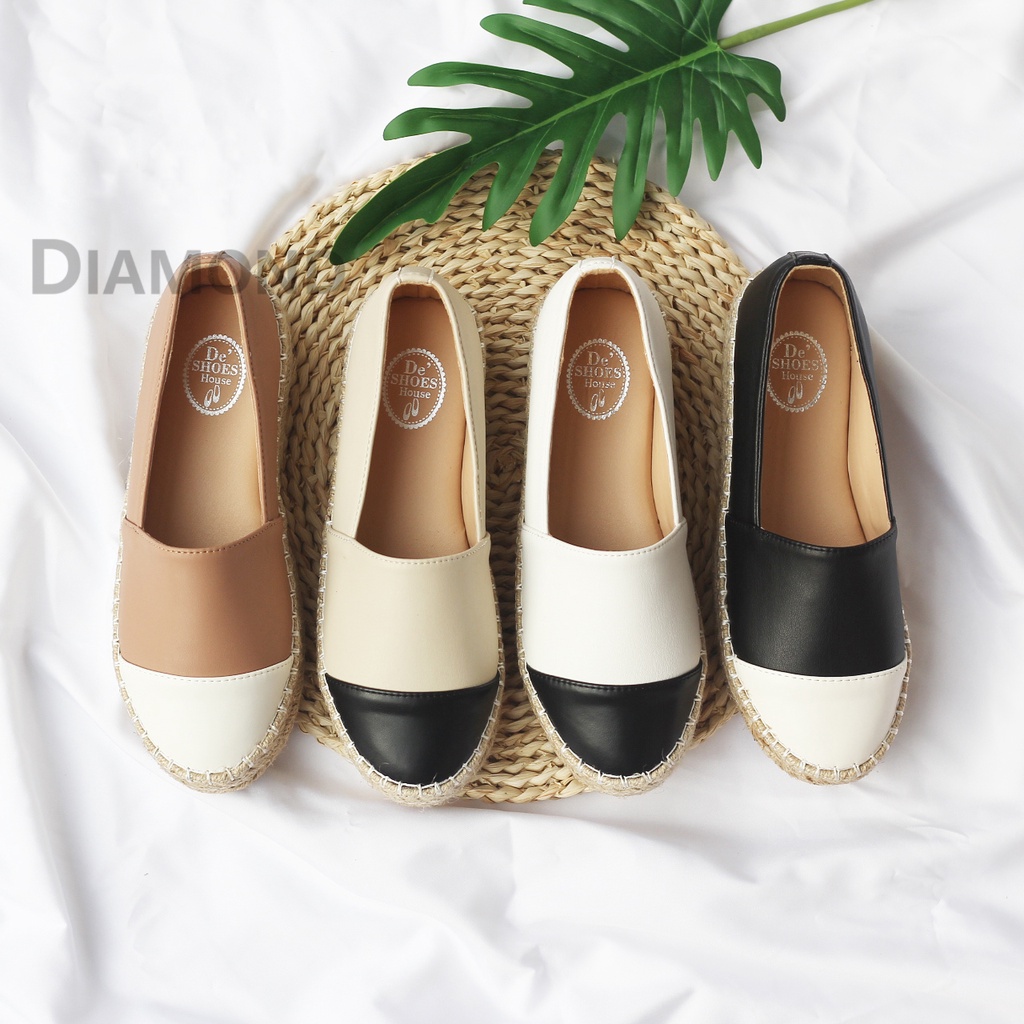 ภาพหน้าปกสินค้ารองเท้าทรงสวมหนังนิ่ม สไตส์Espadrilles เสริมส้น D620903 จากร้าน surampa26 บน Shopee