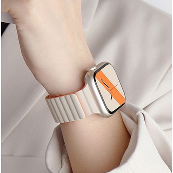 Magnetic loop For i Watch Strap Soft Silicone watch strap Series11 10 9 ...