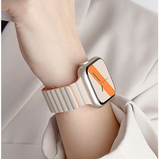 ภาพหน้าปกสินค้าสายนาฬิกาข้อมือ ซิลิโคนนิ่ม แม่เหล็ก สําหรับ Apple Watch Series 7 se 6 5 4 3 2 1 i Watch ขนาด 41 มม. 45 มม. 38 มม. 40 มม. 42 มม. 44 มม. ซึ่งคุณอาจชอบราคาและรีวิวของสินค้านี้