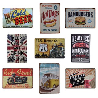 Vintage Tin Signs แผ่นป้ายวินเทจ