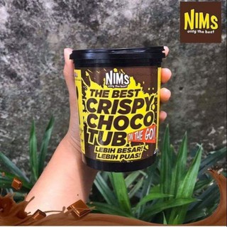 NIMS CRISPY CHOCO TUB ขนาด250 g."โกโก้ครั้นราดชอคโกแลตเข้มข้น" (มีสินค้าพร้อมต้องไม่ต้องรอพรีออเดอร์)