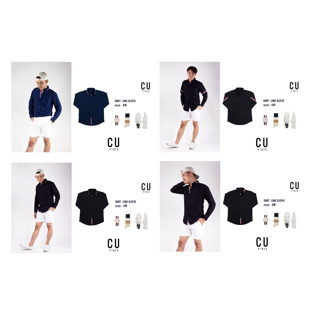 ภาพสินค้าใส่CODE : MAY10MA เสื้อเชิ้ต แขนยาว ผ้า คอตตอน Cotton (17แบบ) สีขาว สีดำ สีกรม : Minimal Edition : CU PANTS. จากร้าน glicojung บน Shopee ภาพที่ 5