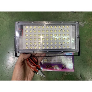 ภาพขนาดย่อของภาพหน้าปกสินค้าส่งkerry (80w-160w) ไฟคีบแบต สปอตไลท์ คีบแบตเตอร์รี่ ไฟสว่าง Spotlight LED 80w (ใช้ไฟ12V) แสงขาว กันน้ำ จากร้าน hataikarn.tools บน Shopee