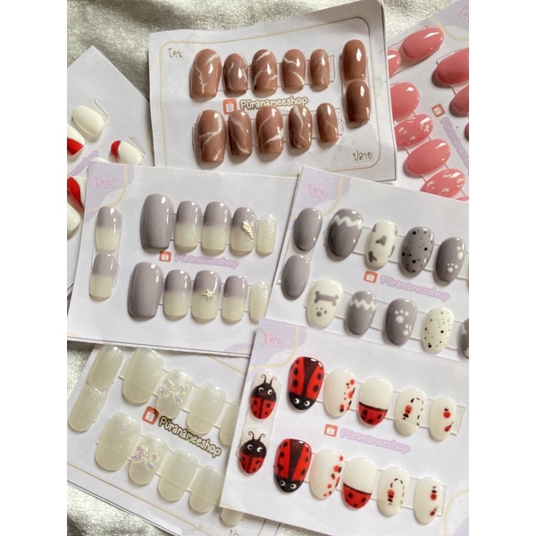 พร้อมส่ง เล็บเจลแท้ 100% Size XS เล็บทรงอัลมอนด์…