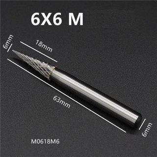 หัวเจียร์คาร์ไบด์-Carbide Rotary Files รุ่น M แกน6