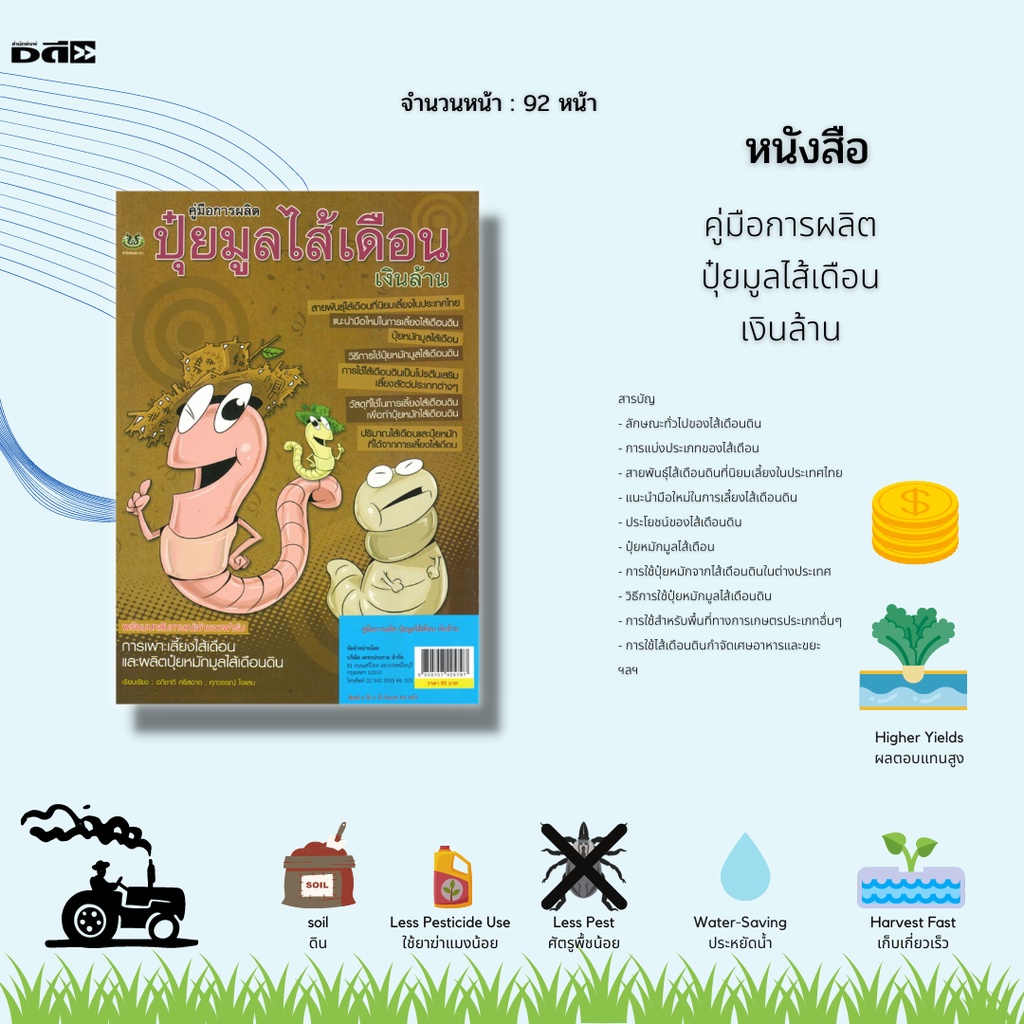 หนังสือ-คู่มือการผลิต-ปุ๋ยมูลไส้เดือนเงินล้าน-สายพันธุ์ไส้เดือนดินที่นิยมเลี้ยงในไทย-แนะนำมือใหม่ในการเลี้ยงไสเดือน