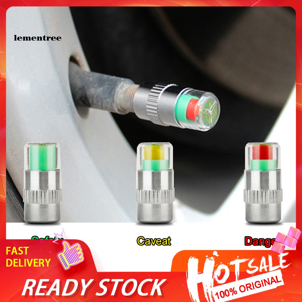 QMP 4Pcs Car Auto Tire Pressure Monitor Tyre Gage Alert Sensor