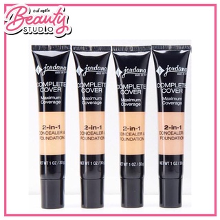 (แท้100%) Jordana Complete Cover 2-in-1 Concealer &amp; Foundation จอร์ดานา คอนซิลเลอร์ แอนด์ ครีมรองพื้น 30g.