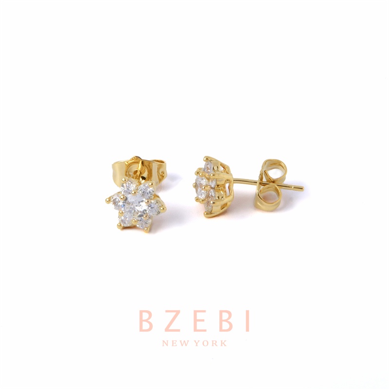 bzebi-ต่างหูเพชร-cz-แบบติดหู-เงิน-แฟชั่น-เกาหลี-ทอง-ดอกไม้-ผู้หญิง-earrings-สตั๊ด-ประดับเพทาย-ลูกบาศก์-18k-สําหรับผู้หญิง-631e