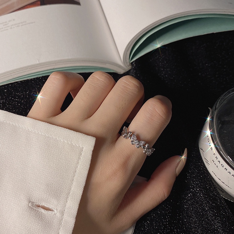แหวนนิ้วมือ-โลหะผสม-ประดับเพชรเทียม-รูปผีเสื้อ-แฟชั่นสไตล์เกาหลี-สําหรับผู้หญิง