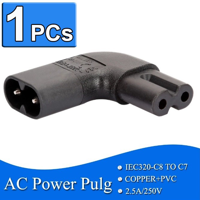 อะแดปเตอร์ ไฟ AC แบบ 2Pin 1Pc IEC320 C8 TO C7 Power adapter,IEC 320 C7 ...