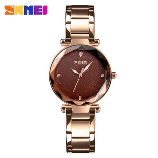 SKMEI Women Quartz Watch Elegant Top Brand Luxury Ladies Simple Casual Womens Wristwatch Stainless Steel Watch