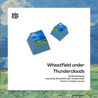 keycap แฮนด์เมด  คีย์แคปลาย  Wheatfield under Thunderclouds