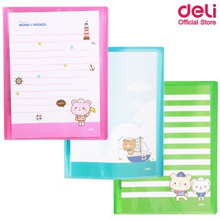 Deli B028 Cartoon Display Book A4 แฟ้มสอดเอกสาร 10 ซอง คละลาย 1 ชิ้น แฟ้มใส่เอกสาร แฟ้มสอด ซองสอดเอกสาร อุปกรณ์สำนักงาน