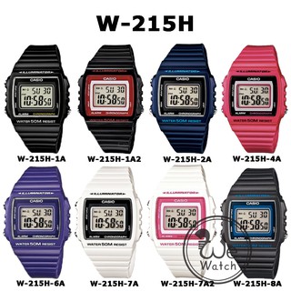 ภาพหน้าปกสินค้าCASIO ของแท้  รุ่น W-215H นาฬิกา ใส่ได้ทั้งชาย หญิง สายเรซิ่น รับประกัน1ปี W215H W215 W-215 ที่เกี่ยวข้อง
